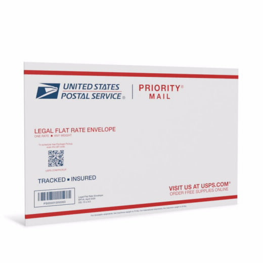 10x Priority Mail Prepaid Flat Rate Legal Envelope