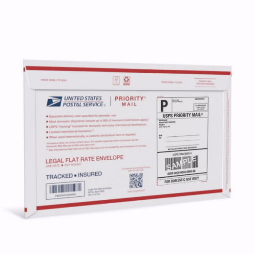 10x Priority Mail Prepaid Flat Rate Legal Envelope